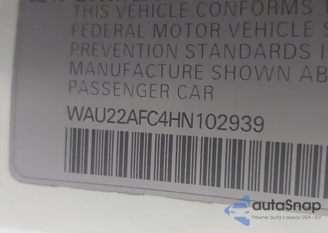 2017 Audi A7 3.0T Premium Plus из США, поврежденный, VIN WAU22AFC4HN102939